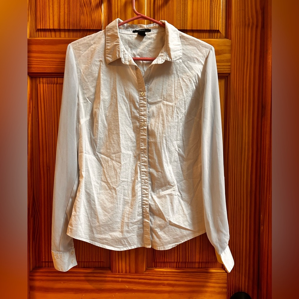 Forever 21 Cream Button-Up Shirt